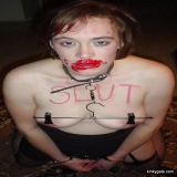 Slaves branded with humiliating texts