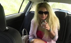 Blonde In Red Dress With Nice Ass Banged In Fake Taxi