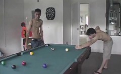 Gay Sex Horny Buds Play A Game Of 'strip Pool' Then Fuck!