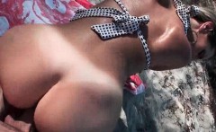 Busty Wife Takes It Hard From The Back On Public Beach