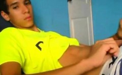 Latino Twink Shows Off When Jerking