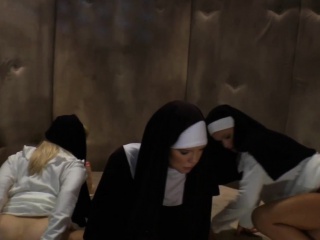 Nuns shove crosses in ass