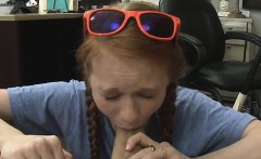 Face Fucking Redheaded Dolly Little In Pawn Shop Office