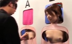 Cute Asian game show babes get their tits and pussies fondl