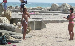 Hot Topless Amateur Teens - Voyeur Beach Photo Session