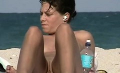 Quick nudist girl jiggly ass beach spy