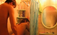 Hot teen gets buck naked and gives a sizzling oral-service