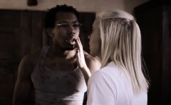 Ricky Johnson feeds Blind Chloe Cherry his black cock