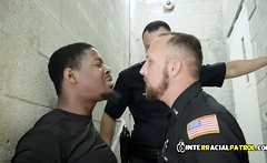 Bearded gay officer gets his asshole deeply drilled