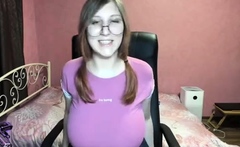Big boobs teenager striptease