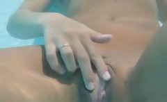 Naughty Girl Masturbating In The Pool