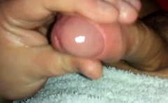 chubby boy get slow cumshot from uncut small cock very close