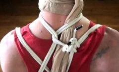 Helpless bitch Patty taped and tied