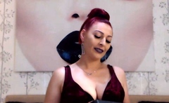 Hot strict redhead lady on cam