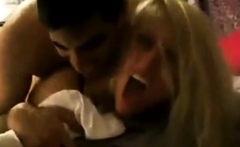 Hot white girl banged by arab mus from behind