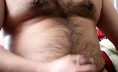 Chubby Daddy Bear Jacking On Cam