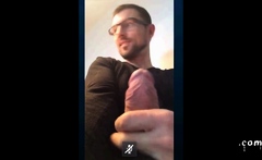 Str8 daddy showing off his cock on cam