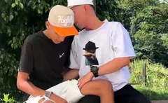 Amateur outdoor euro gays sucking on a dick
