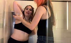 Blond and brunette lesbians licking pussy