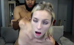 Slim blonde slut get pounded hard with two big black cocks l