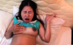 Pregnant amateur Thai nympho fucks a BWC