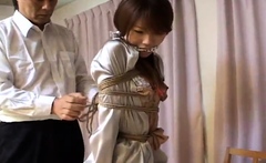 Asian Rope Bound Toyed And Waxed