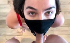 POV Blowjob Teen Girl Brunette Compilation